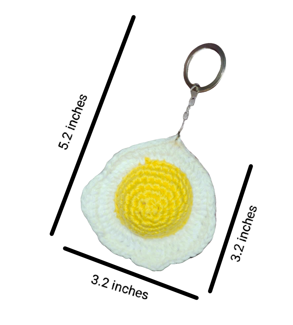 Handmade Omelette Keychain – Cute & Realistic Mini Food Charm