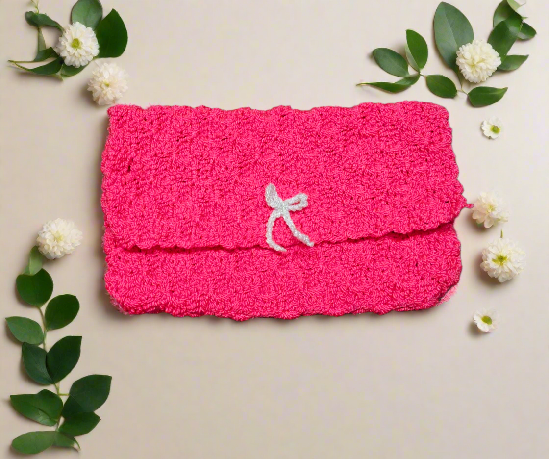 Handmade Pink Crochet Wallet