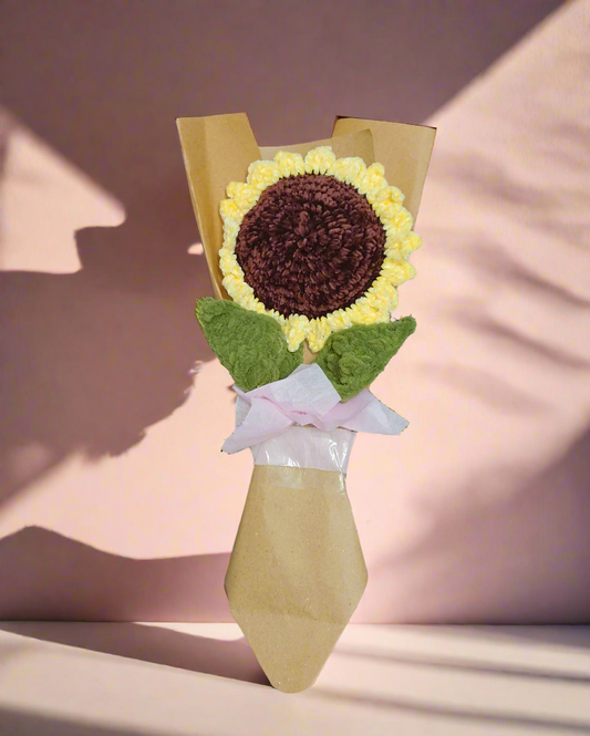 Sunlit Crochet Sunflower Bouquet