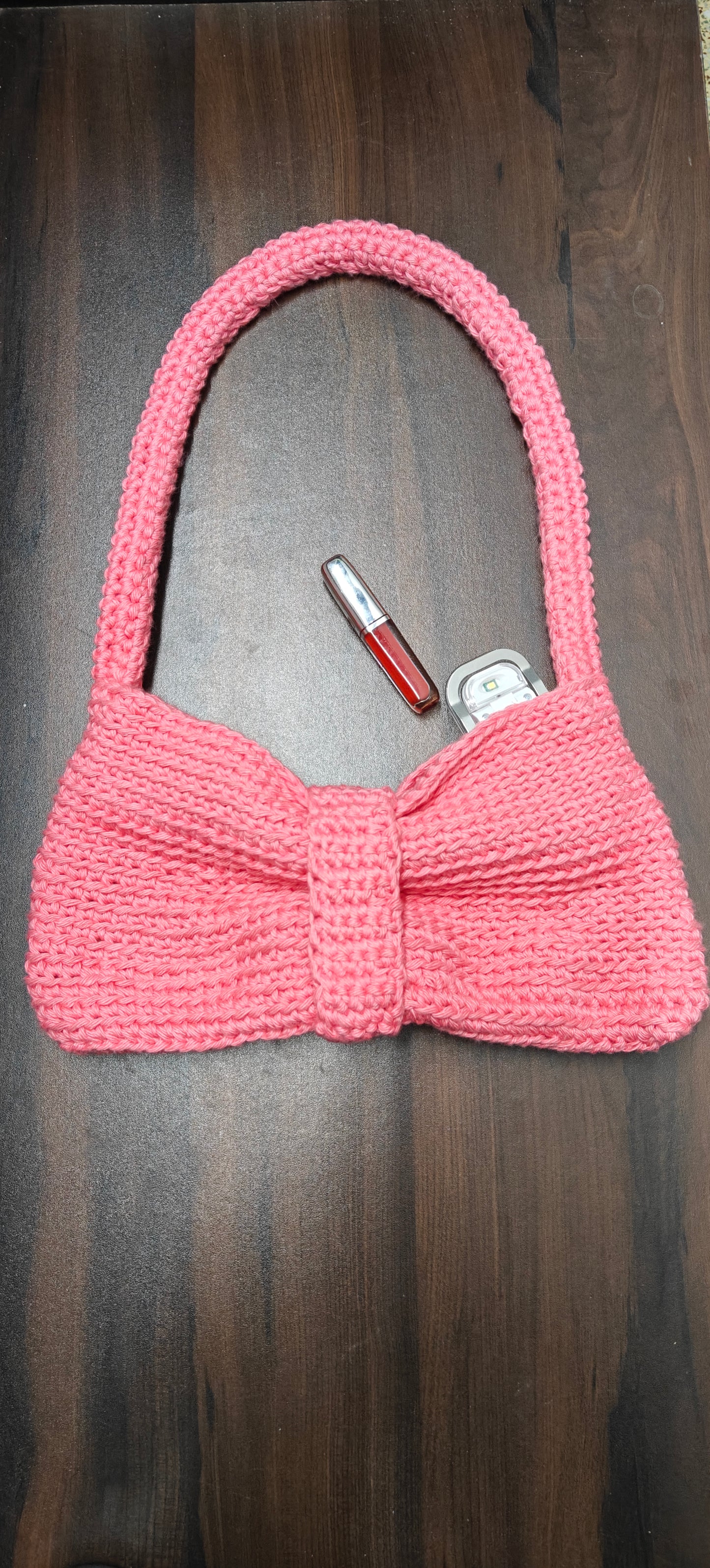 Bow Handmade Crochet Bag